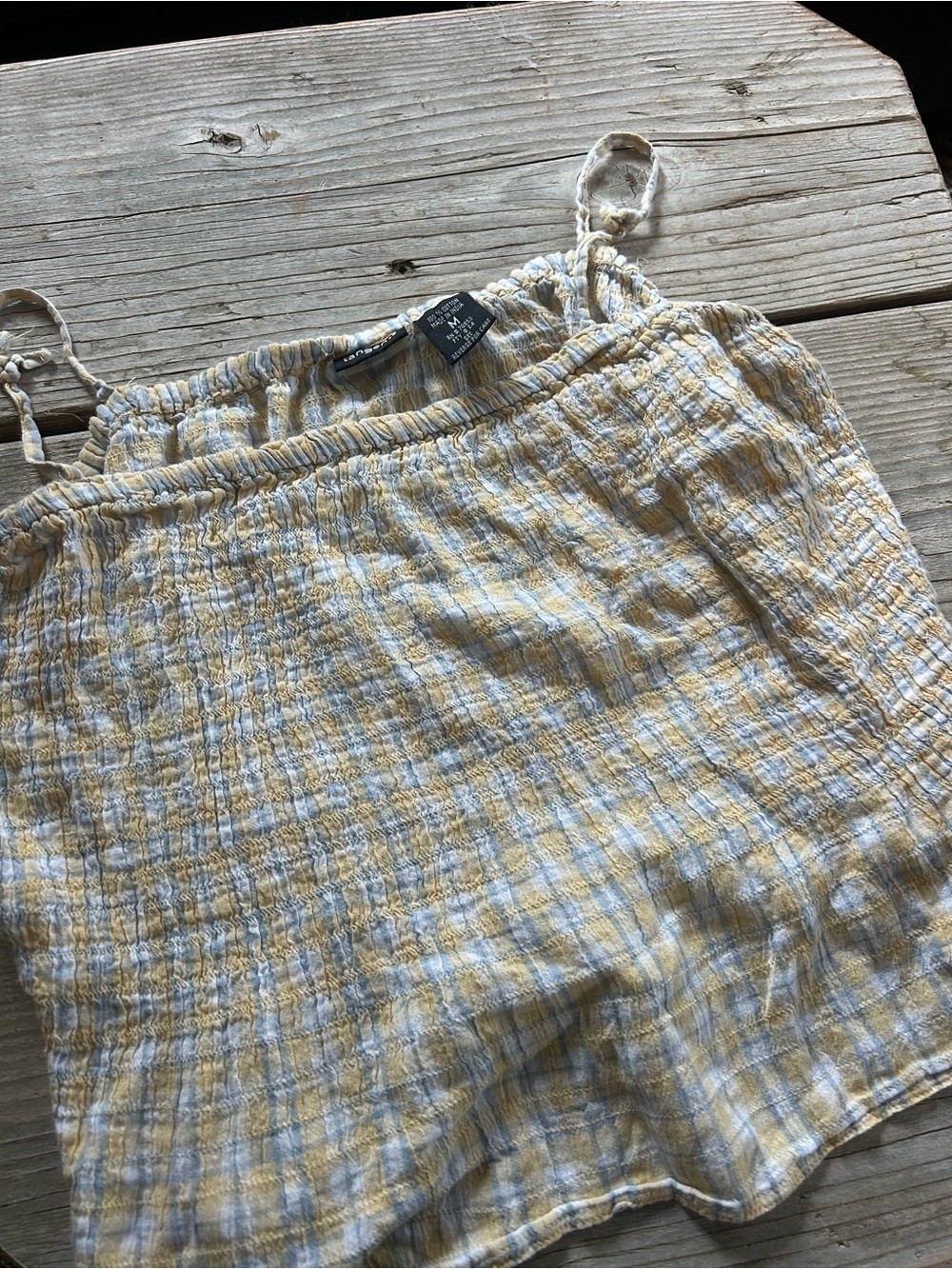 Lightweight Yellow Plaid Women’s Tank top